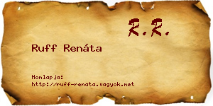 Ruff Renáta névjegykártya
