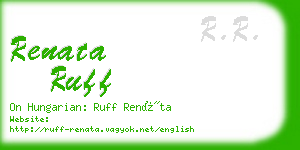 renata ruff business card